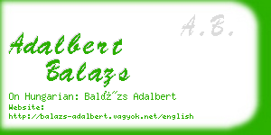 adalbert balazs business card